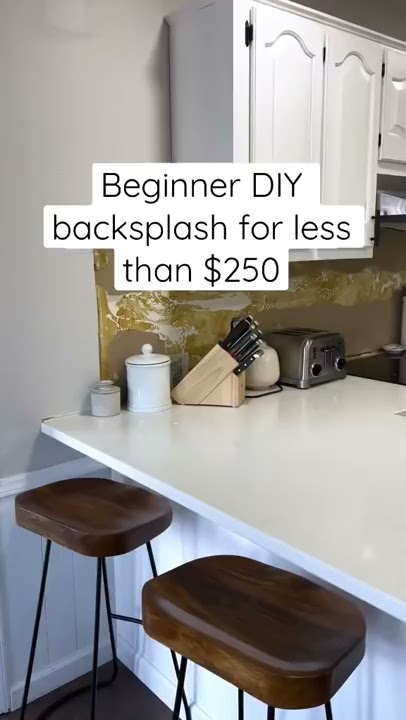 Yes you can DIY your own tile backsplash even if you have never tiled  before. MusselBound.com #musselbound #musselboundadhesivetilemat…