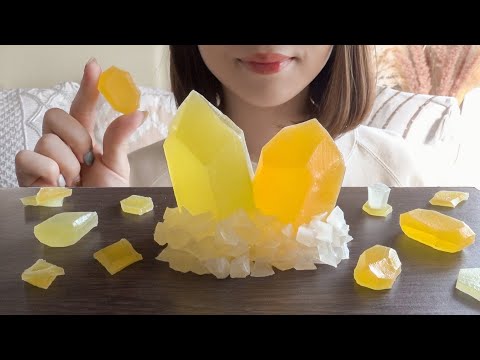 【咀嚼音】11月誕生日のあなたへ  トパーズとシトリンの琥珀糖【ASMR/EATINGSOUNDS】