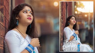 Photoshop Tutorial : Bong Saree Style Portrait Full Editing Tutorial screenshot 3