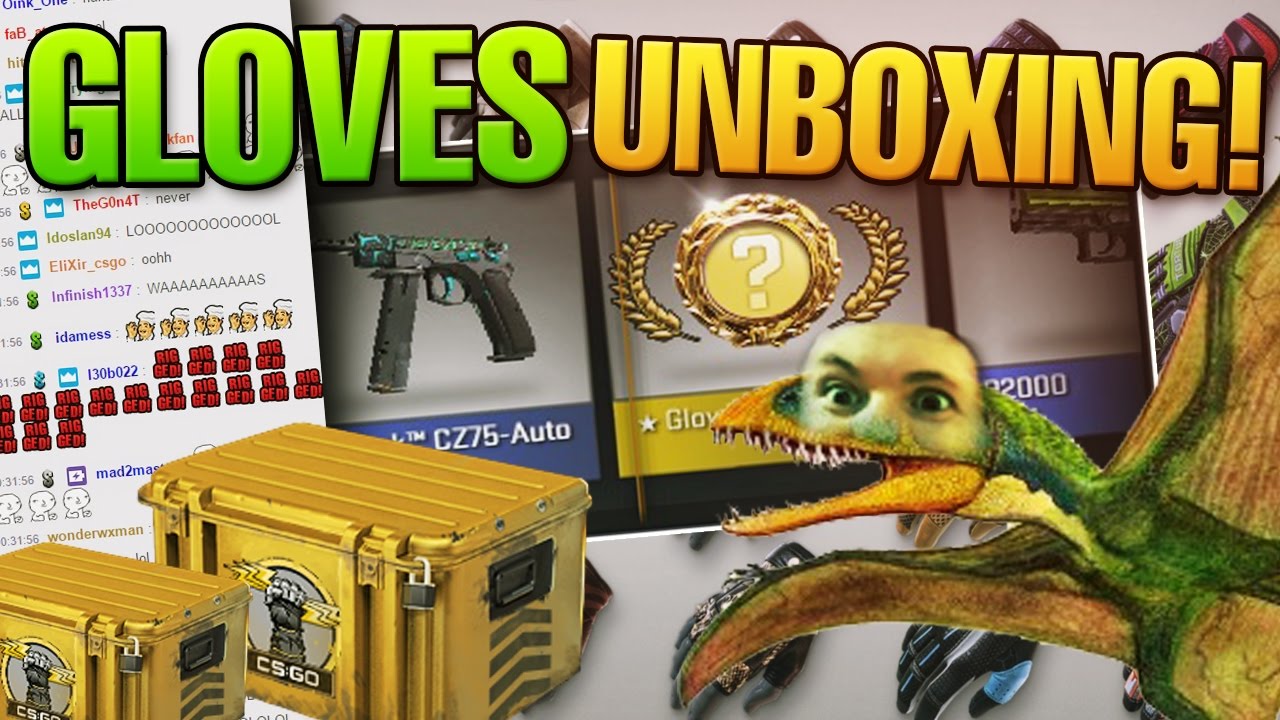 CSGO Glove case opening Gloves unboxing! biBa Live reaction D