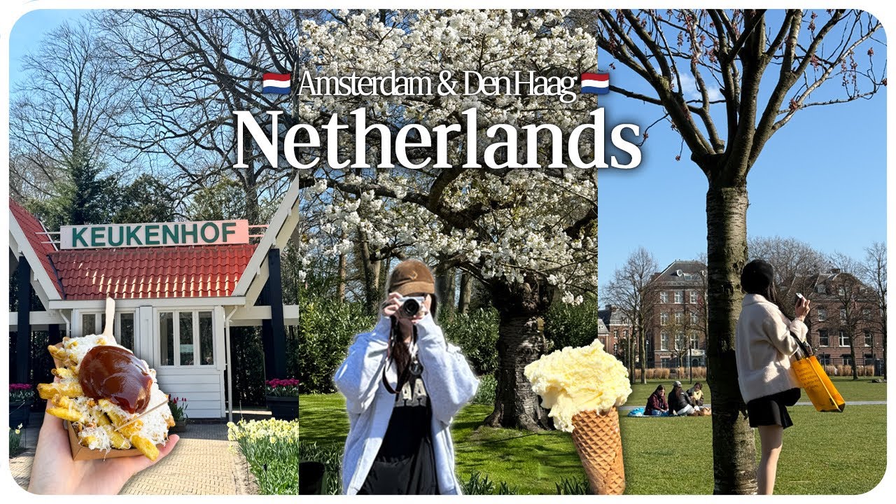 네덜란드 여행 Vlog 🌷🚲🇳🇱 | 프랑크푸르트에서 기차타고 암스테르담 | 헤이그 | 쾨켄호프, 반 고흐 미술관, 이준 열사 기념관, 뢰머 광장, 프랑크푸르트 대성당