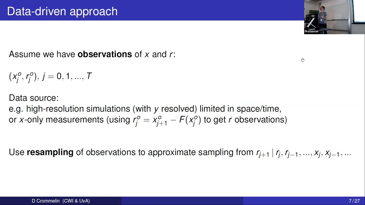 GFDW01 | Prof. Daan Crommelin | Machine Learning and Resampling for Stochastic Parameterization...