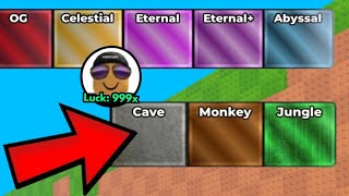i FOUND the CAVE to JUNGLE ZONE in KICK A LUCKY BLOCK ROBLOX