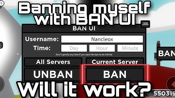 Banning Myself With Ban UI , Will It Work? | Slap Battles