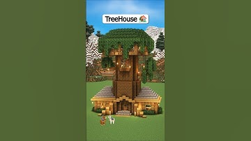Minecraft TreeHouse 🏡 (Builds link in bio ⛏️) #shorts