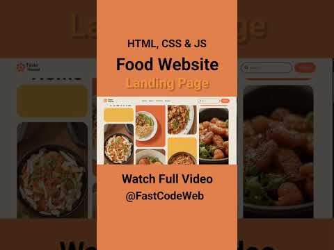 Food Ordering Website Using HTML CSS Step by Step Tutorial Fast Code