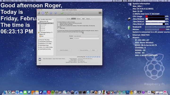 Raspberry Pi - Mac Tutorial - How to install an OS on  SD Card.