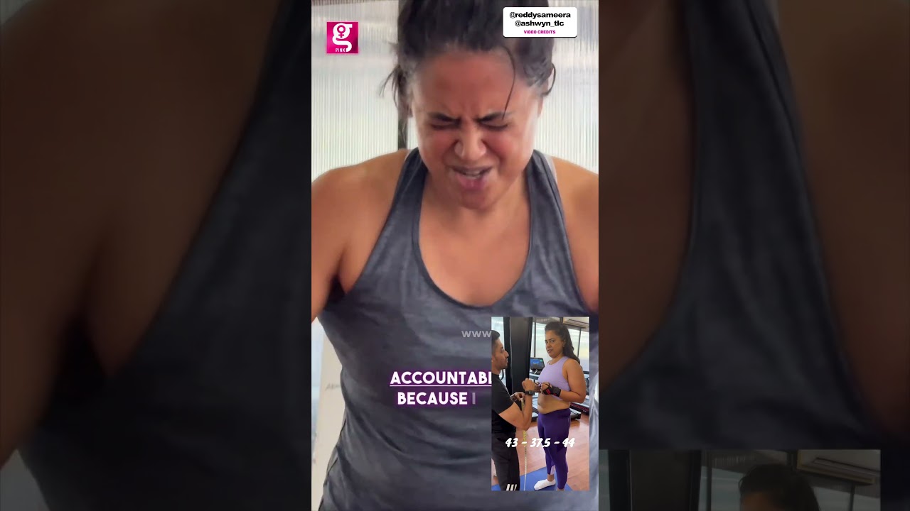 90kg to 37kg Sameera Reddy வெறித்தனமான workout|actress|Exercise