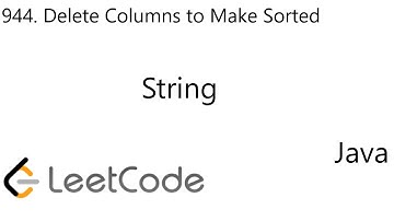 LeetCode 944 | Delete Columns to Make Sorted | String | Java