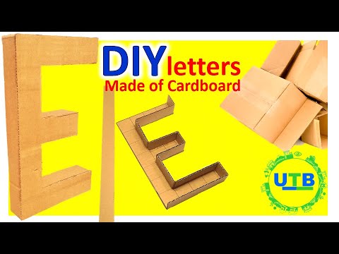 Diy Block Letters Made Out Of Cardboard 3d Letter E How To Make Letter Standee Using Carton Youtube