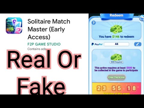 Solitaire Match Master | Solitaire Match Master app real or fake | solitaire match Master app proof