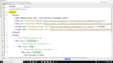 Materialize Css Grid Section & Divider