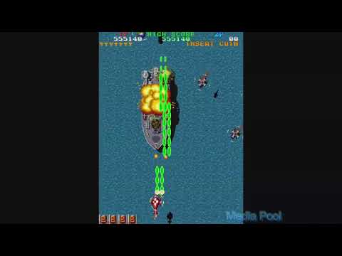 Twin Cobra (Arcade) Playthrough longplay retro video game