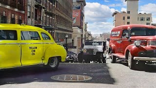 Rare unseen California 1940s in color [60fps, Remastered] w\/sound design added