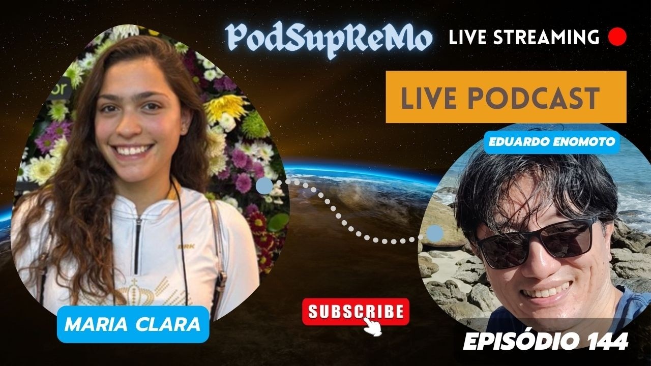 Capa do episódio 144 do PodSupReMo com Maria Clara