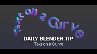 Daily Blender Secrets - Text on a Curve