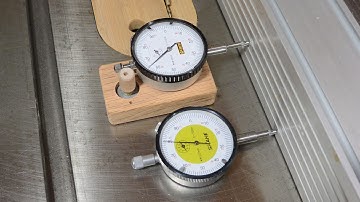 Table saw micro adjusting with a dial indicator