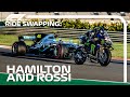 Lewis Hamilton and Valentino Rossi Swap Rides!