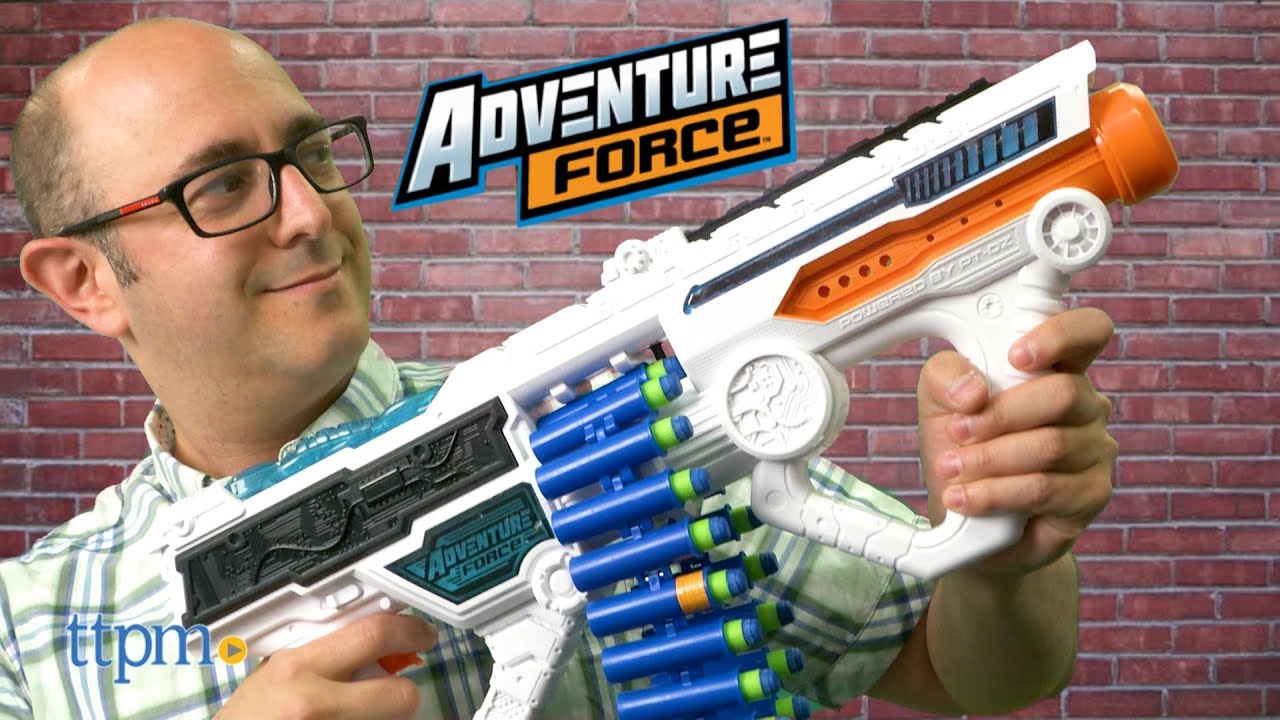ADVENTURE FORCE ライトコマンド 新品 青光る電動ベルトブラスター Adventure Force Light Command Motorized Belt Blaster from Prime