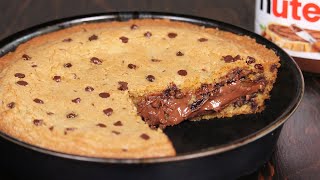 One Skillet Giant Chocolate Chip Nutella Cookies | How Tasty Channel