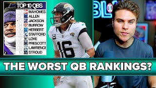 The WORST Top 10 QBs List of 2025 | Yahoo Sports Reaction