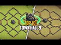 Top 10 best town hall 9 th9 farminghybrid base layout  copy link 2024  clash of clans