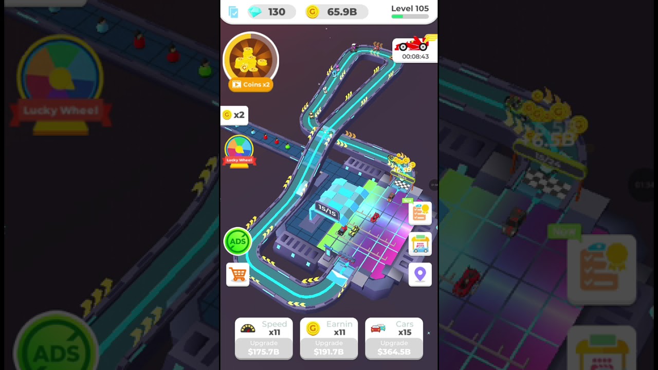 Gameplay ( Idle Racing Tycoon)