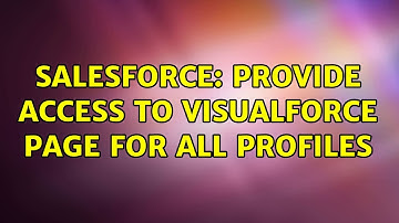 Salesforce: Provide access to visualforce page for all profiles