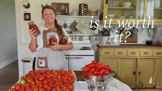 20 Pounds of Garden Tomatoes | Summer Day In The Homestead Kitchen