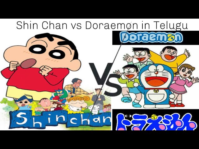 Doraemon vs shin Chan in Telugu - YouTube