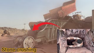 Jaw Crusher WOW Braking A Hard stone in Mining ⛏ project  #construction #viralshorts #subscribe