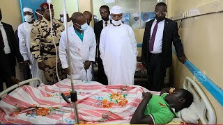 ⁣Chad's leader visits part of capital hit by violent protests