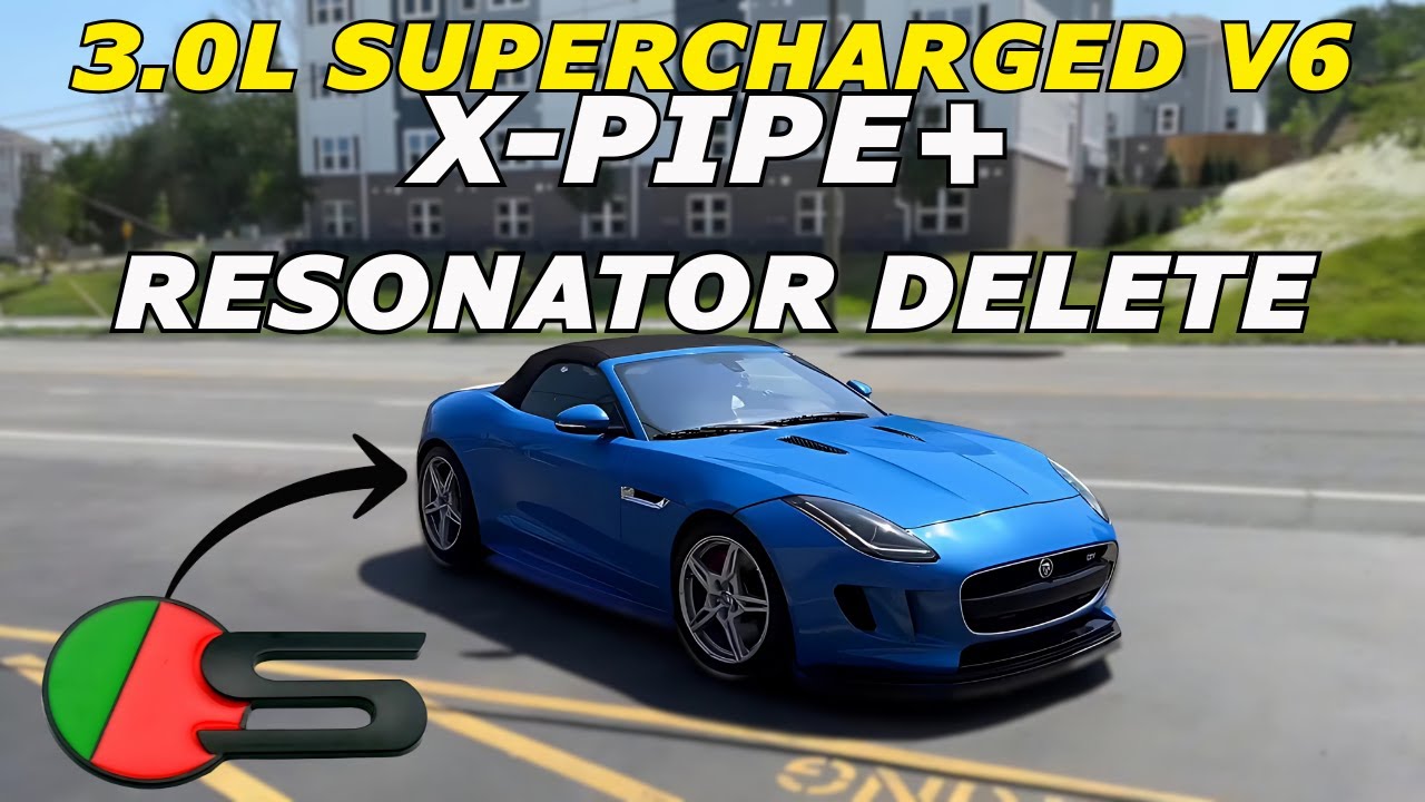2017 Jaguar F-Type S 3.0L Supercharged V6 Exhaust Sound w/ X-Pipe & Resonator Delete!