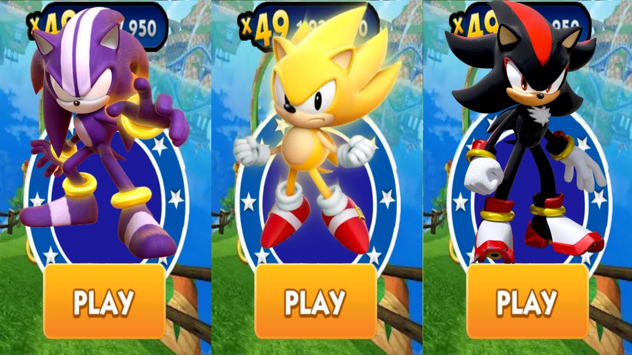 Sonic Dash - Shadow vs Darkspine vs Classic Super Sonic defeat All ...