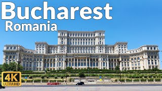 Bucharest, Romania Walking Tour - (4K Ultra HD, 60fps) - Full City Tour