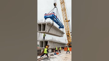 Bridge Segment Lift Failure: Crane Cable SNAPS Mid-Operation!⚠️ #fail #construction #engineering