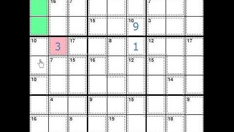 Killer Sudoku Tutorial