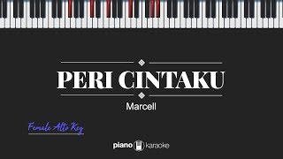Vignette de la vidéo "Peri Cintaku (FEMALE ALTO KEY) Marcell (KARAOKE PIANO)"