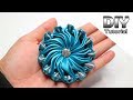 DIY - How to make Kanzashi Flower | Satin sibbon flower | Elegant Brooch handmade