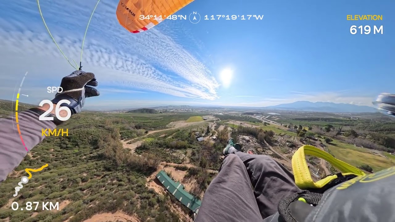 Paragliding flight Andy Jackson flight park