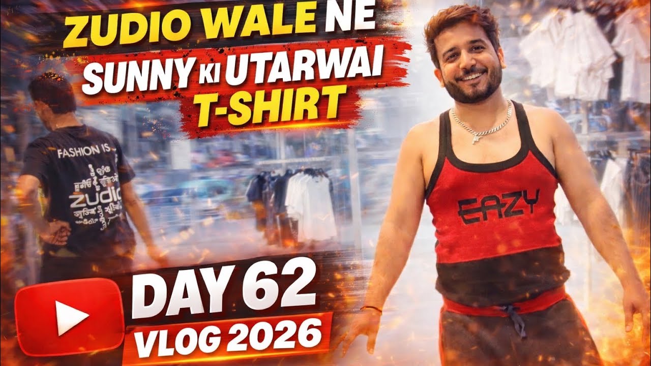 Zudio wale ne Sunny ki Utarwai T-shirt Day 62vlog 2026 #viral #minivlog  #vlog #tiktok #foodblogger