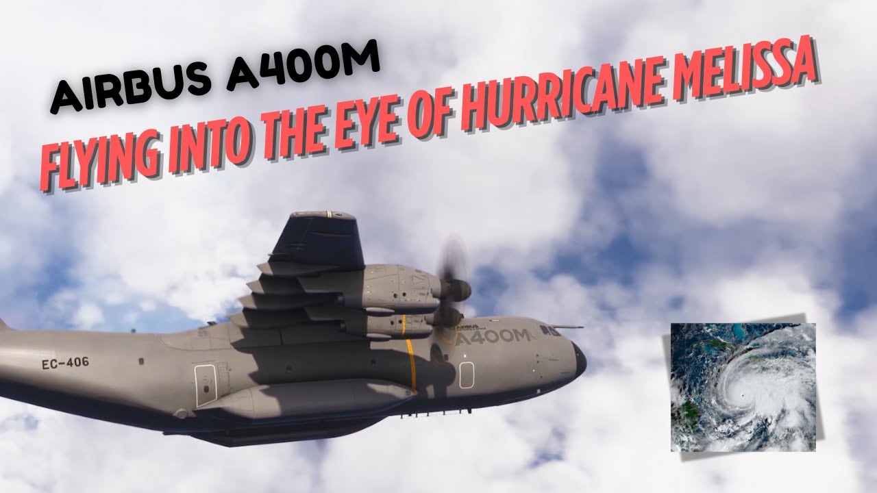 Flying the Airbus A400M Into Hurricane Melissa’s Eye | MSFS 2024 ...