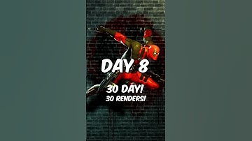 Deadpool 3D render | Day 8 of 30 DAYS 30 RENDER Challange | CG Lighting #shorts #viralshorts