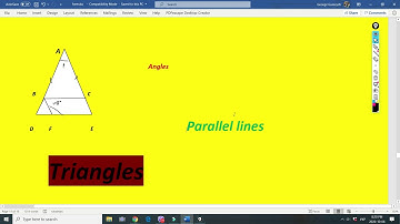 Angles and Triangles | Parallel lines theorem| "Triangle ABC  is isosceles and..."  | Mathematics
