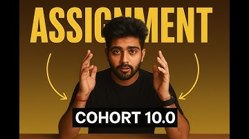 Not Just A Video Editing COHORT 10.0  ⁨@TharunSpeaks   | Assignment 1