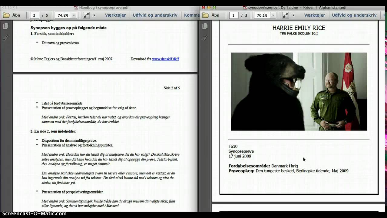 synopsis dansk mundtlig synopsis dansk mundtlig