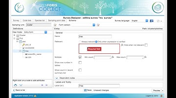 Open Foris Collect tutorial - Relevance