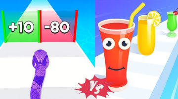 Juice Run vs Snake run gameplay all levels  #juicerun #snakerun #gaming 