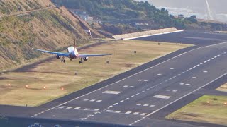 3 FANTASTIC CROSSWIND LANDINGS at Madeira Airport