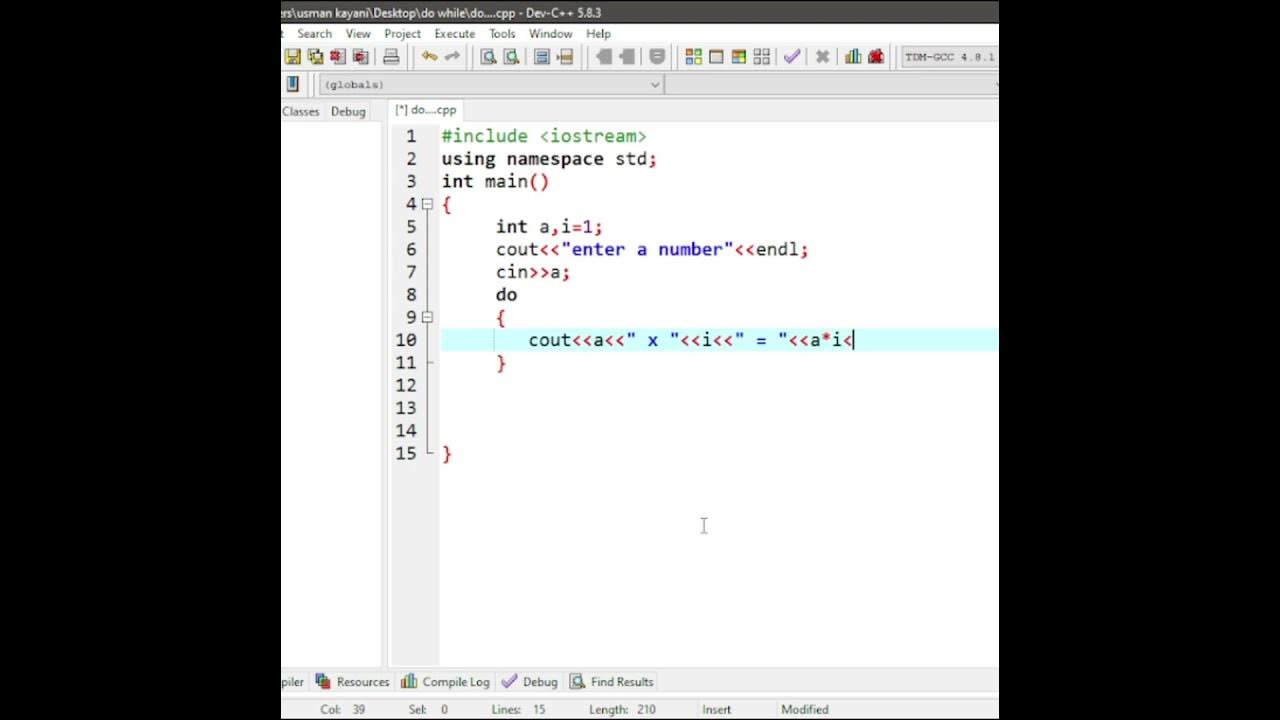 Step-by-Step Guide:Creating a Table with Do While Loop in c+ - YouTube